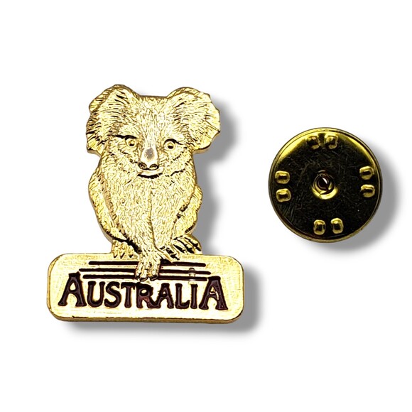 Vintage Gold Tone Koala Australia Lapel Brooch Pin Retro Tourist - Picture 5 of 6